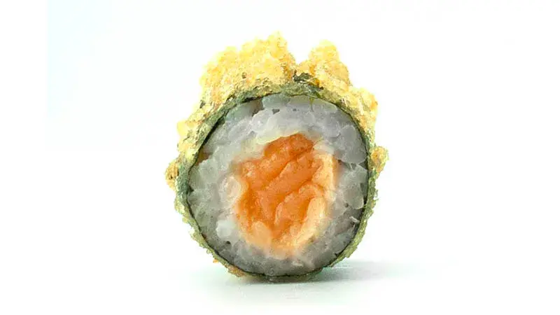 Salmón tempura
