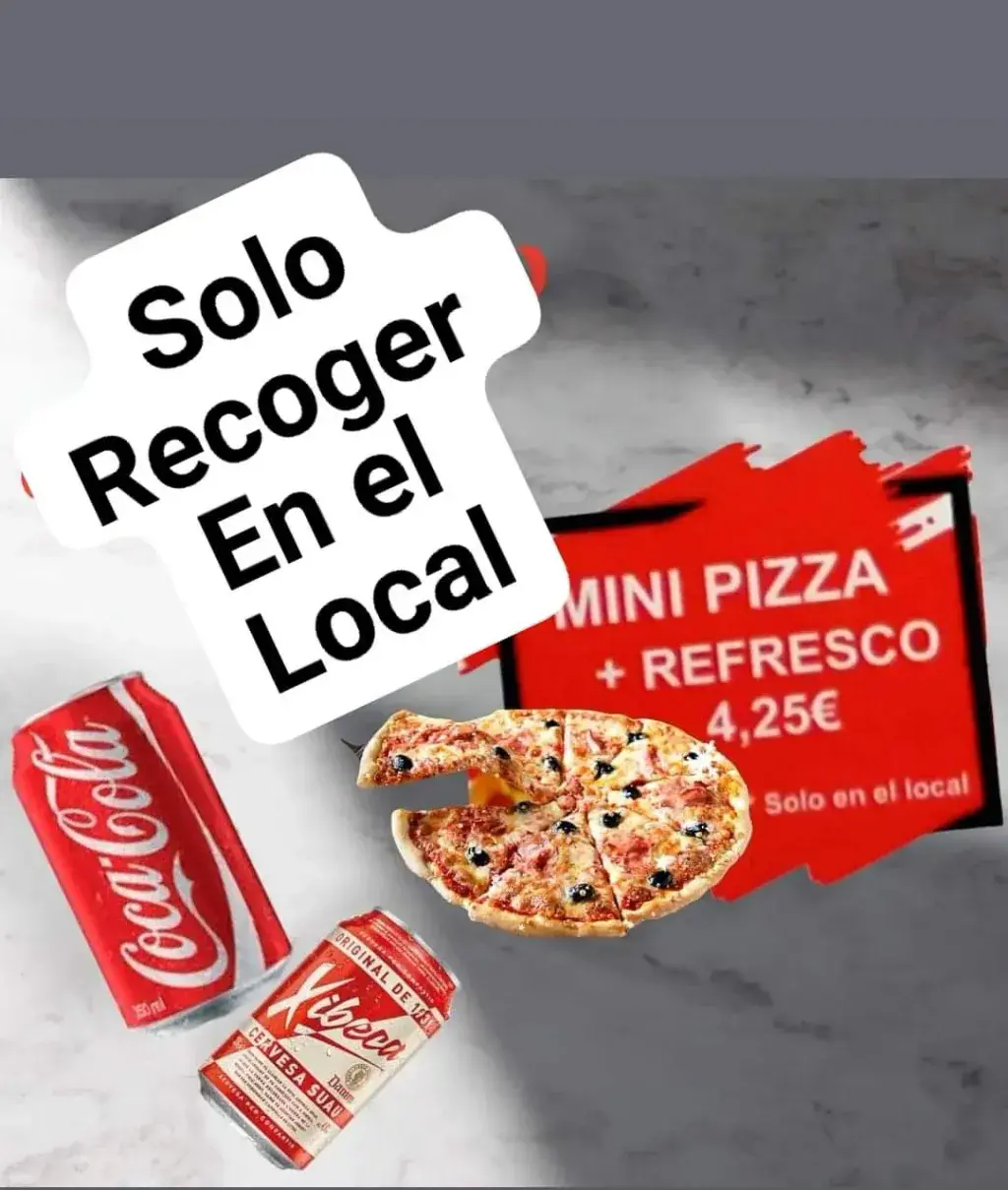 Mini pizza + refresco